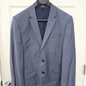 Express Men's Blue Suit Jacket AND Pants